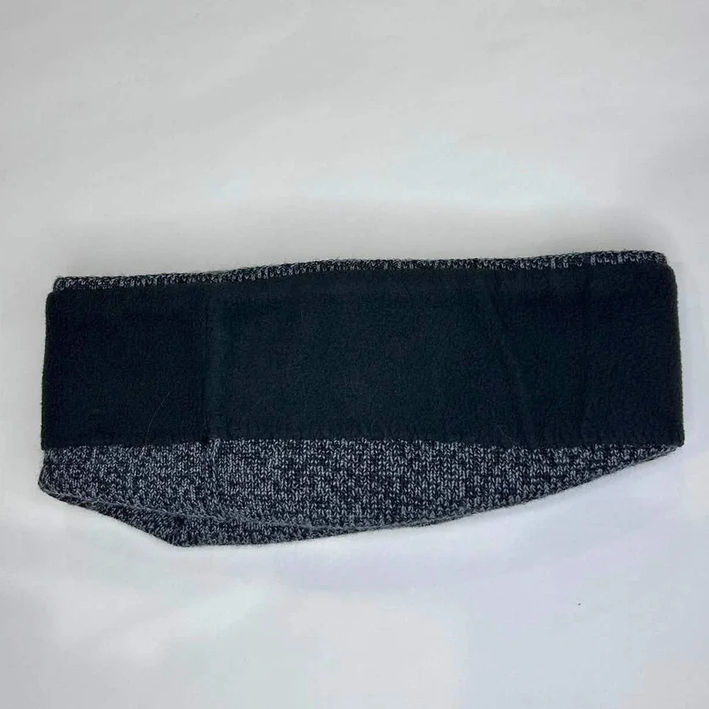 The North Face Bones Beanie Unisex OS Grey Black Excellent Fleece Lined Knit Hat